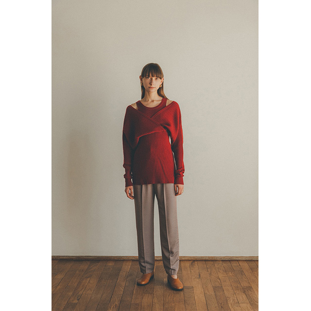 クラネ CLANE カシュクール レイヤー ニット トップス CACHE COEUR LAYER KNIT TOPS 【2021 新作】_7