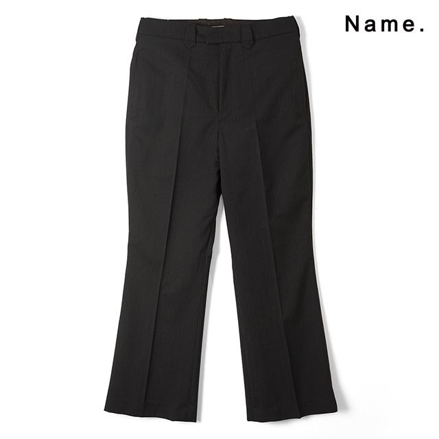 Name. ネーム ウールストライプ ウェスターン フレア 35スラックス WOOL STRIPE WESTERN FLARE 35SLACKS 【2024 新作】