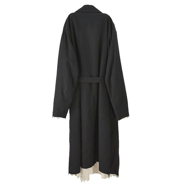 KLASICA/クラシカ ロングコート メンズ アウター ブラック 無地 ウール100％ 秋冬 KLASICA/クラシカ ロングコート メンズ アウター ブラック 無地 ウール