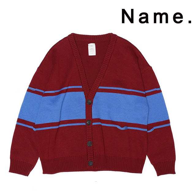 NAME. ネーム ニット カーディガン BROKEN STRIPED CARDIGAN 