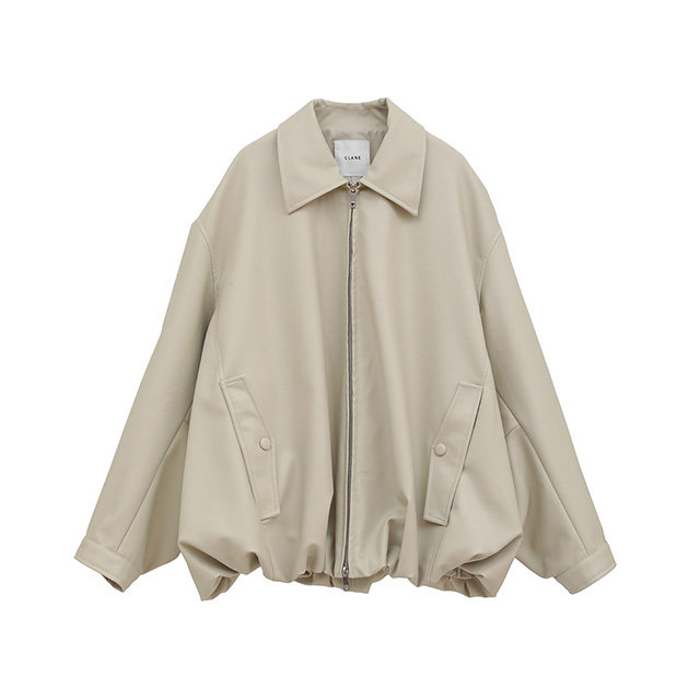 クラネ CLANE フェイクレザー バルーン ジャケット FAKE LEATHER BALLOON JACKET バルーンシルエット 【2025 新作】