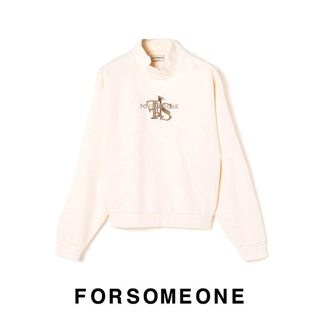 FORSOMEONE フォーサムワン モックネック スェットシャツ MOCKNECK SWEATSHIRT 長袖 ハイネック トップス メンズ 【2022 新作】【15:00までのご注文で即日配送】 プレゼント ギフト