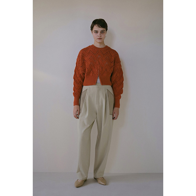 マノフ MANOF クロッシェ ジップ ニット トップス CROCHET ZIP