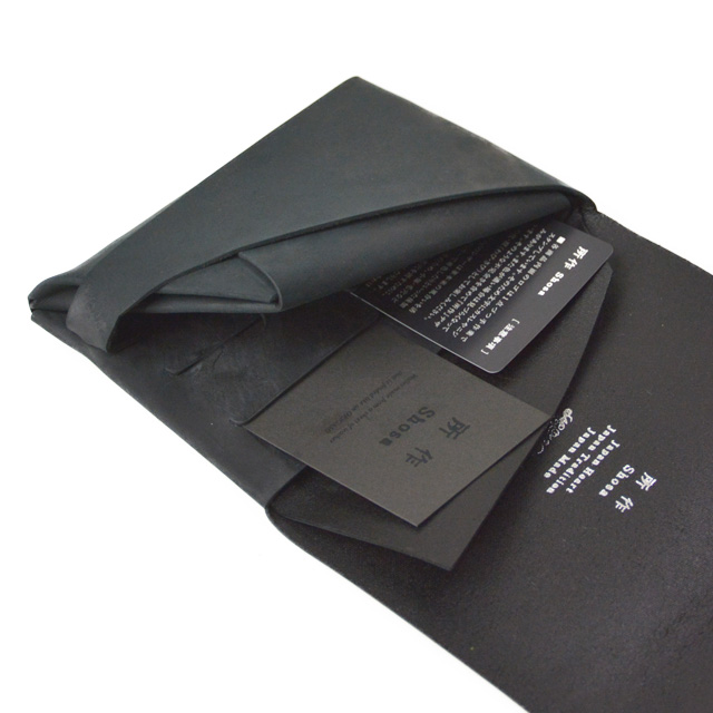 所作 財布 ブラック レザー ショート ウォレット サイフ shosa No,No