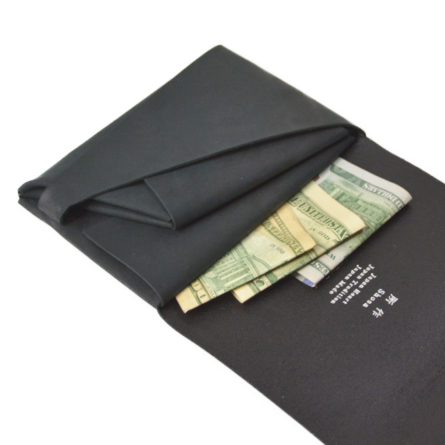 所作 財布 ブラック レザー ショート ウォレット サイフ shosa No,No