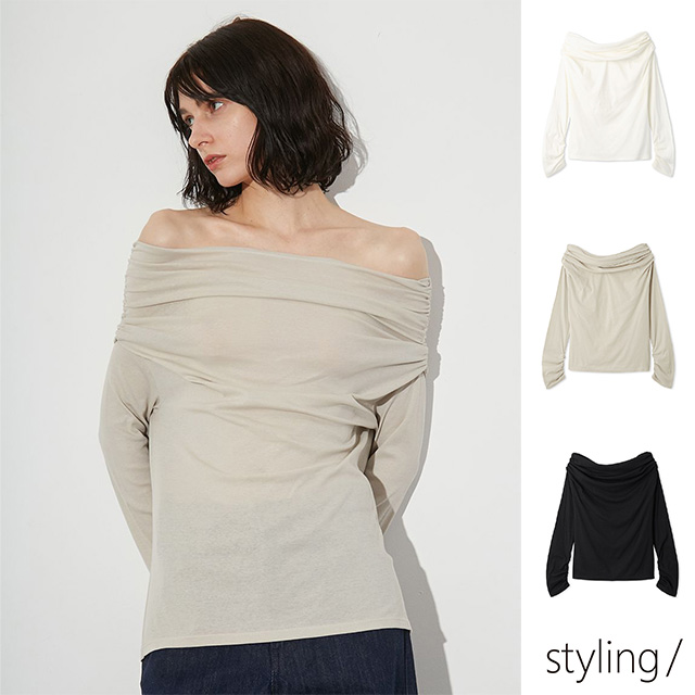 スタイリング styling/ オフショルダー カット トップス 【2025 新作】