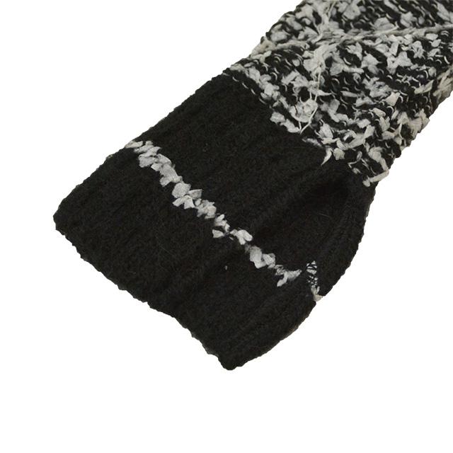 LAMARCK/ラマルク モヘヤニット レディース ニット ブラック 黒 柄