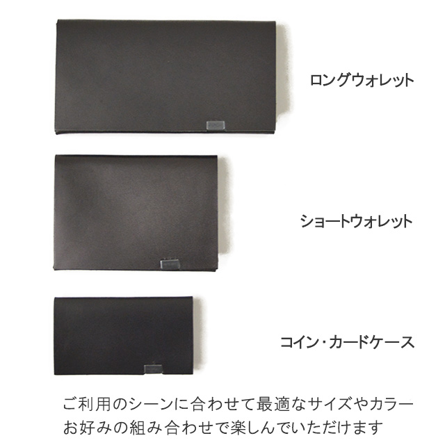 所作 財布 ブラック・ゴールド レザー ショート ウォレット サイフ