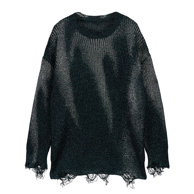 ナウンレス NOUNLESS シャイニー ホイル グランジ ニット SHINY
