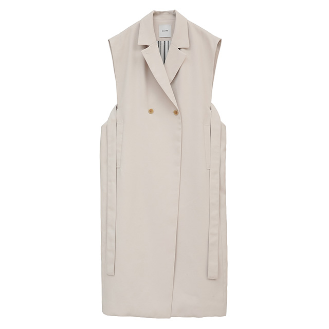 クラネ CLANE ダブルブレステッド ジレ DOUBLE BREASTED GILET ロングジレ レディース 【2024 新作】の通販は