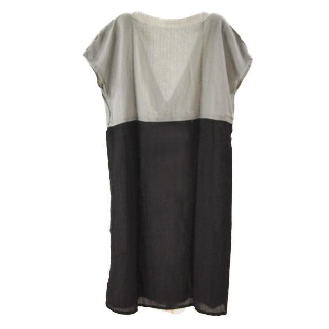 RABENS SALONER / レーベン サローネ Contrast panel Dress コントラストワンピース_2