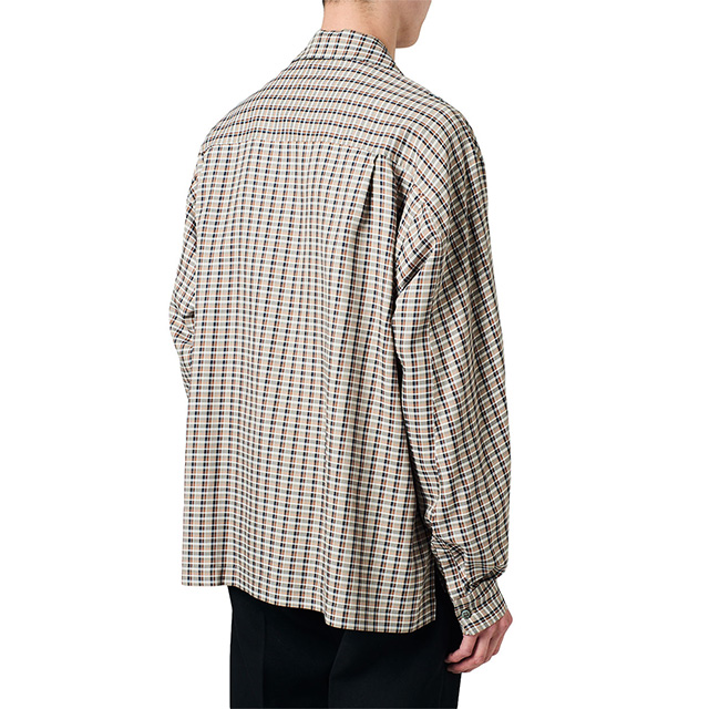 NAME. ネーム RAYON PLAID OPEN COLLAR SHIRT レーヨン プレーン オープンカラー シャツ 2019 新作 NAME. ネーム RAYON PLAID OPEN COLLAR SHIRT レーヨン プレーン
