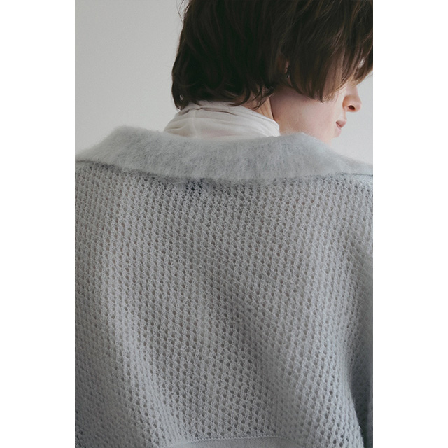 マノフ MANOF モヘア ポロニット MOHAIR POLO KNIT フロントスリット 長袖 【2025 新作】_19