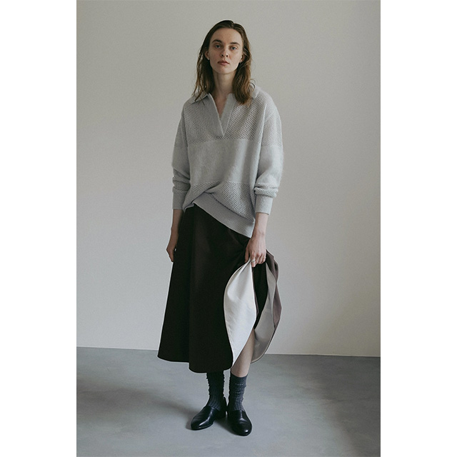 マノフ MANOF モヘア ポロニット MOHAIR POLO KNIT フロントスリット