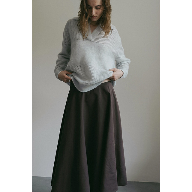 マノフ MANOF モヘア ポロニット MOHAIR POLO KNIT フロントスリット