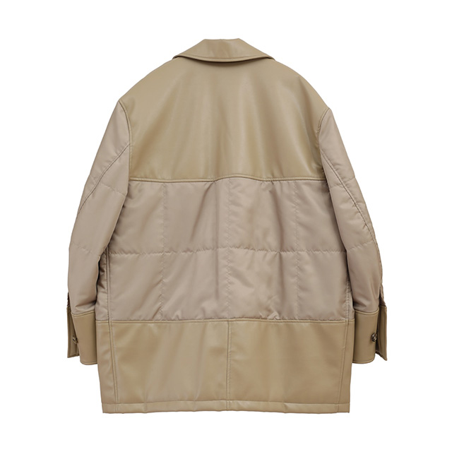 クラネ CLANE レザー スウィッチング オーバー ジャケット LEATHER