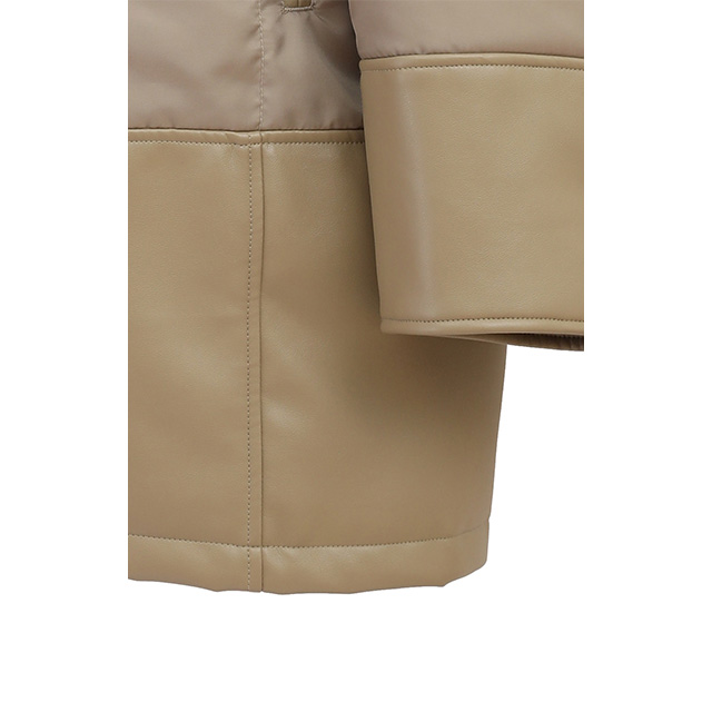 クラネ CLANE レザー スウィッチング オーバー ジャケット LEATHER