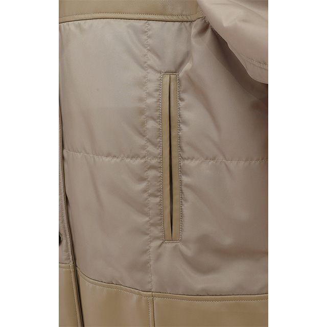 クラネ CLANE レザー スウィッチング オーバー ジャケット LEATHER