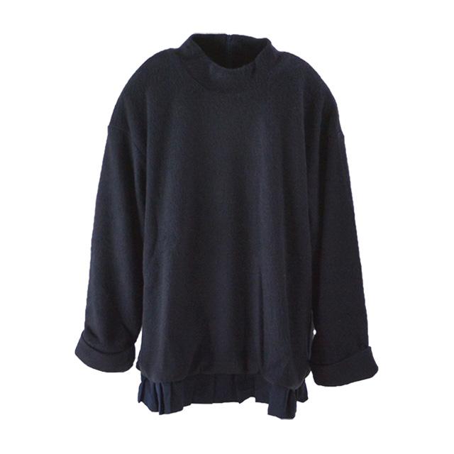 ara･ara/アラアラ ボトルネックプルオーバー レディース トップス ネイビー 紺 長袖 無地 ara・ara/アラアラ ボトルネックプルオーバー レディース トップス