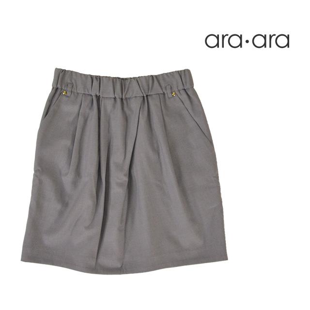 ara ara/アラアラ タイトスカート レディース グレー ウェストゴム ひざ上丈 春夏