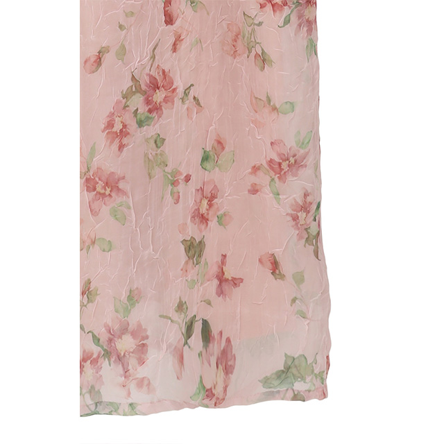 クラネ CLANE シアー フラワー ミニ パフ ワンピース SHEER FLOWER