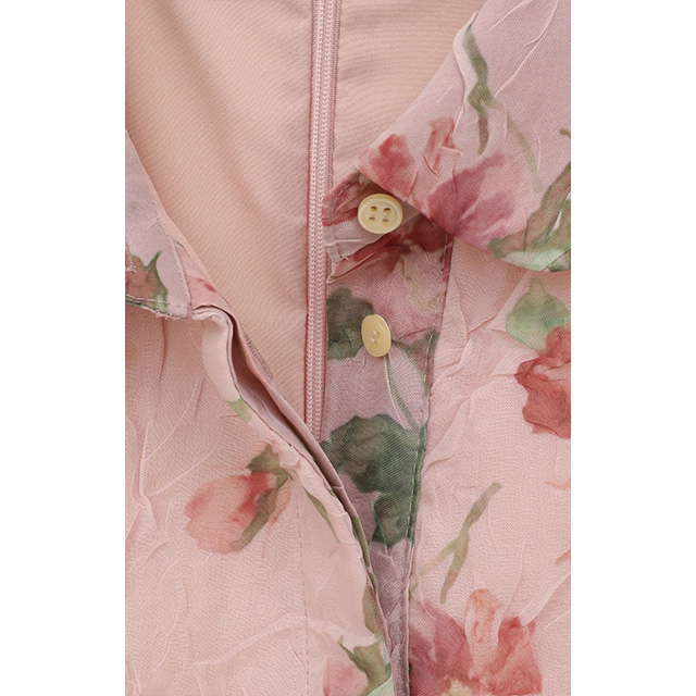 クラネ CLANE シアー フラワー ミニ パフ ワンピース SHEER FLOWER