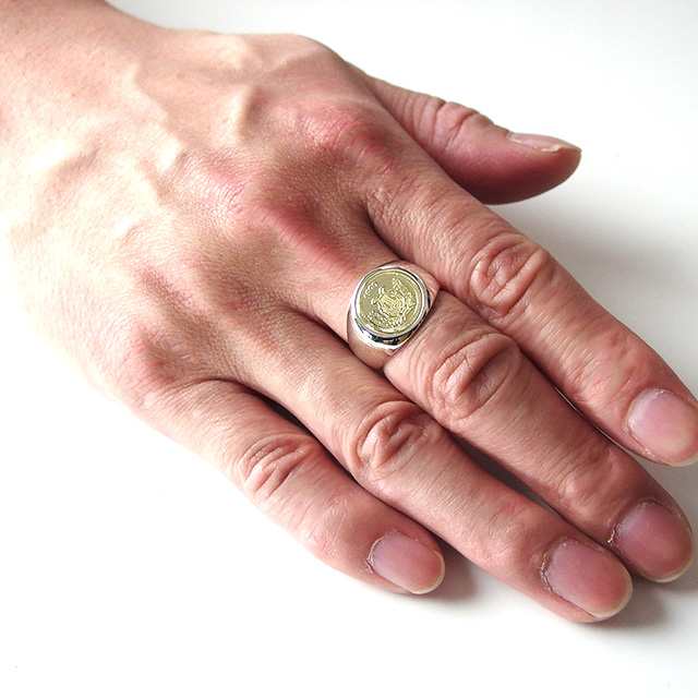 シンパシーオブソウル クラシック コインリング シルバー sympathy of soul Classic Coin Ring Silver  K18｜au PAY マーケット