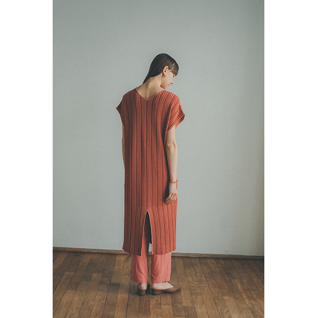 クラネ CLANE ランダムストライプ ニットワンピース RANDOM STRIPE