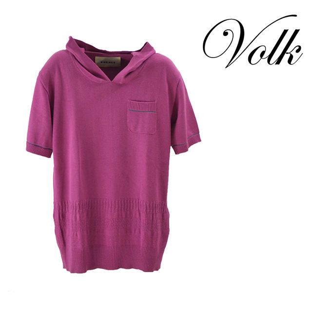 PARADI/パラディ 編柄　knit Parker ニットパーカー ユニセックス トップス フード 半袖