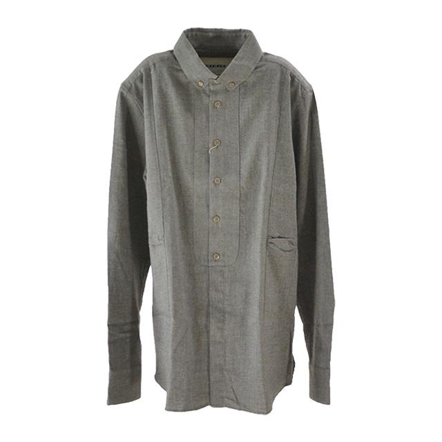 PARADI/パラディ Freaks shirt シャツ メンズ トップス 長袖 グレー 無地 襟 ボタン ポケット_1