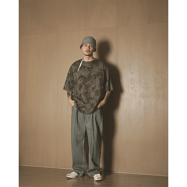 Name. ネーム SPRAYING DYE SILKETE COTTON BIG TEE スプレーイング
