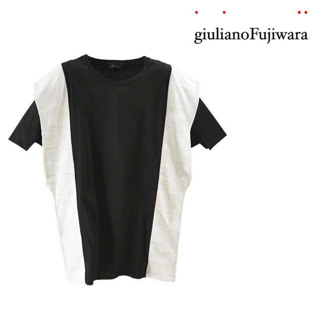 giulianoFujiwara/ジュリアーノフジワラ バイカラーＴシャツ メンズ トップス Tシャツ