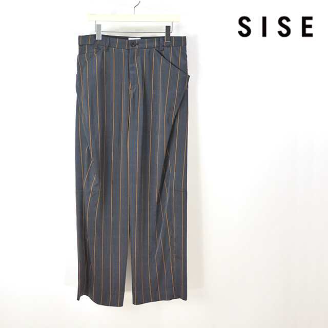 SISE シセ STRIPE WIDE TUCK TARPERED PANTS ストライプ ワイド タック パンツ メンズ 2019 新作