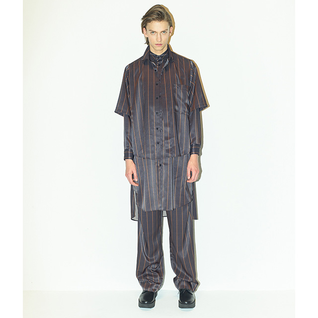 SISE シセ STRIPE WIDE TUCK TARPERED PANTS ストライプ ワイド タック パンツ メンズ 2019 新作