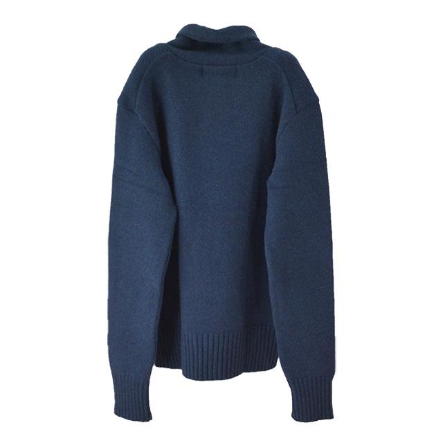 Milok/ミロック ニットプルオーバー メンズ トップス ネイビー セーター 長袖 無地 毛 秋冬_2