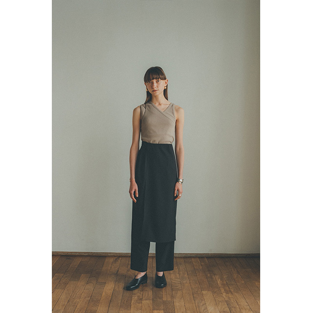 クラネ CLANE ワンショルダー タンクトップ ONE SHOULDER LAYERD TANK