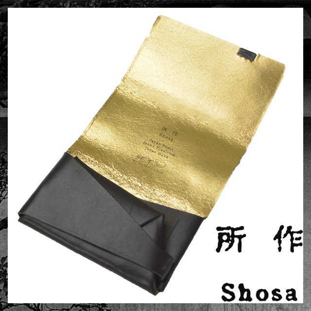 所作 財布 ケース 【ボレロ】 ブラック×ゴールド shosa No,No,Yes! 【正規販売】 【送料無料】