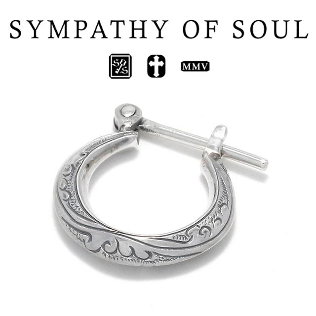 スーマンダックワ×シンパシーオブソウル sympathy of soul×Suman Dhakhwa Carved Moon Hoop Pierce