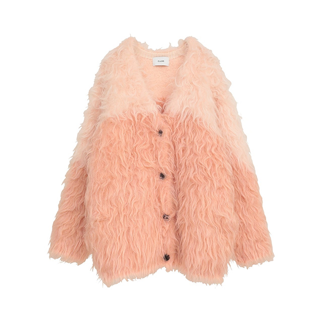 クラネ CLANE バイカラー シャギー ニット カーディガン BI COLOR SHAGGY KNIT CARDIGAN 【2025 新作】