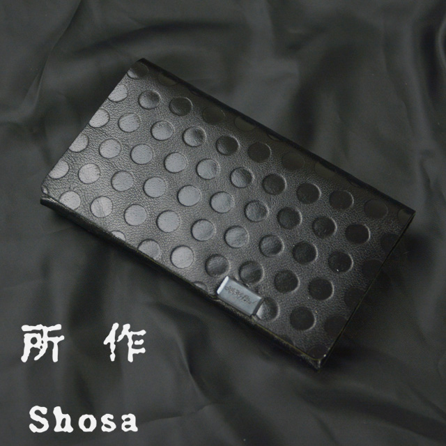 所作 財布 ケース 【ポルカドット】 ブラック×ブラック shosa No,No,Yes! 【正規販売】 【送料無料】
