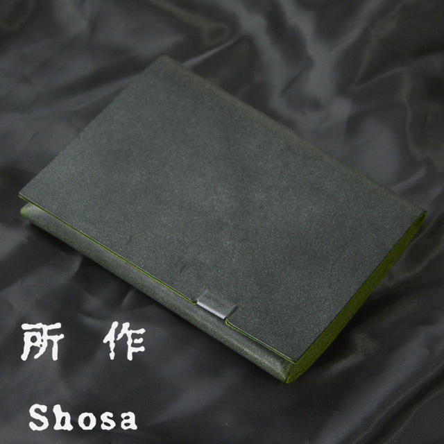 所作 財布 ブライドル グリーン レザー ショート ウォレット サイフ shosa プレゼント ギフト