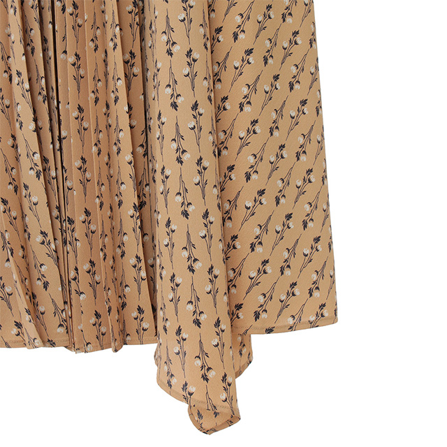 クラネ CLANE ストライプ フラワー プリーツスカート STRIPE FLOWER