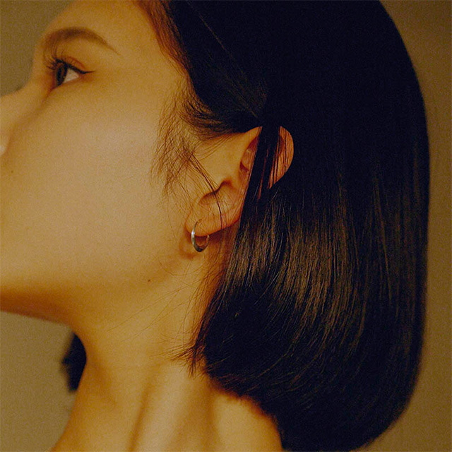 シンパシーオブソウル ムーンフープピアス M シルバー sympathy of