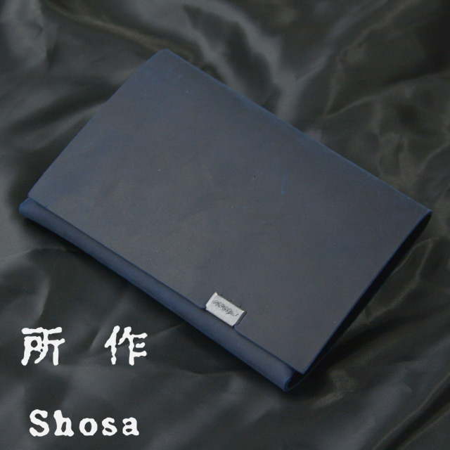 所作 財布 オイルヌバック ネイビー レザー ショート ウォレット サイフ shosa プレゼント ギフト