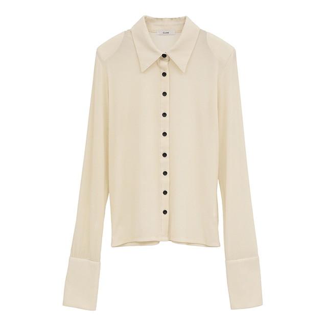 クラネ CLANE チュール フロッキー シャツ TULLE FLOCKY SHIRTS 長袖 レディース 【2025 新作】