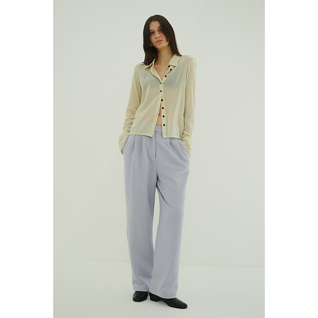 クラネ CLANE チュール フロッキー シャツ TULLE FLOCKY SHIRTS 長袖