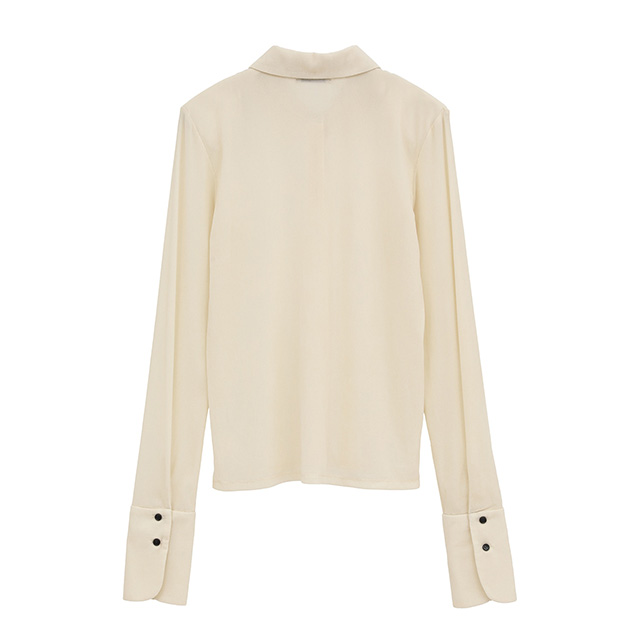 クラネ CLANE チュール フロッキー シャツ TULLE FLOCKY SHIRTS 長袖