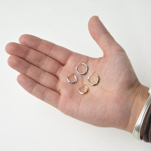 K18YG フープ ピアス