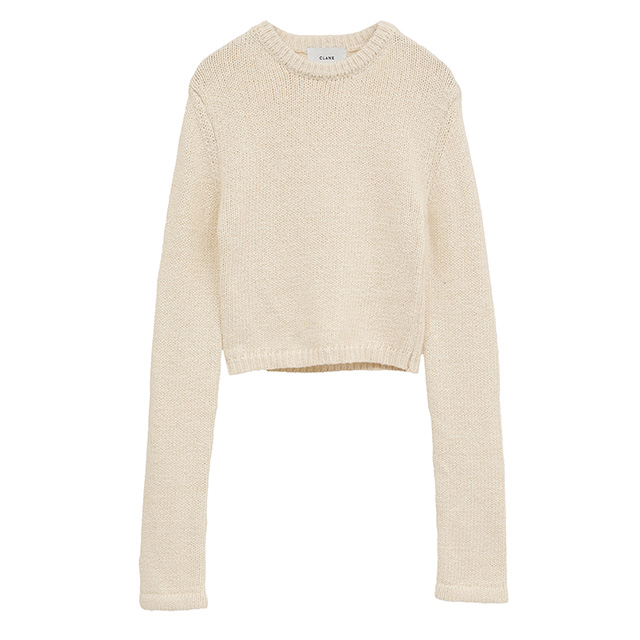 未使用品❗️CLANE コットンショートニットトップス クラネ CLANE コットン ショート ニット トップス COTTON SHORT KNIT