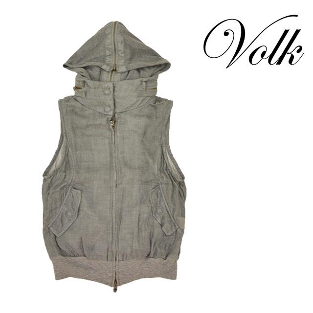 MASCULO/マスキュロ ノースリーブジップアップ レディース トップス  グレー フード